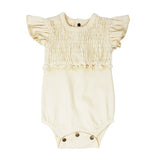 Smocked S/ Sleeve Bodysuits